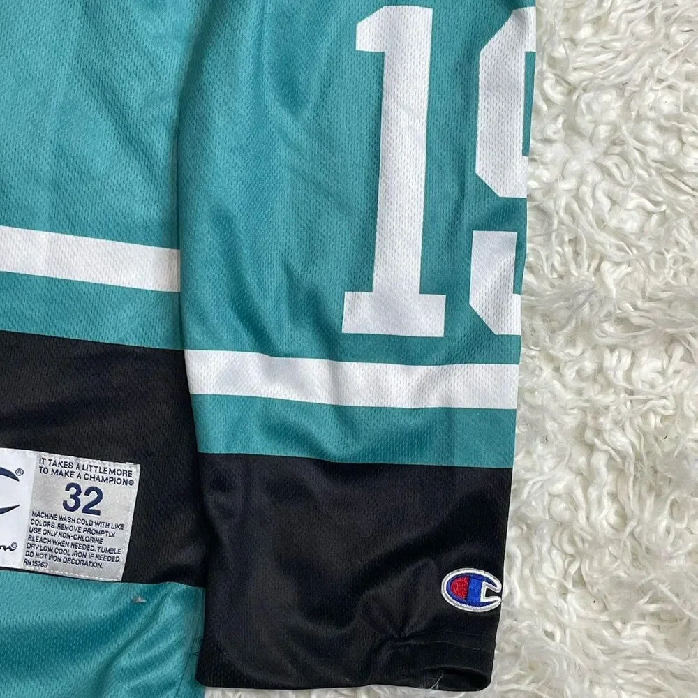 Champion Long Sleeve Hockey Jersey #19 Teal Men’s Sz  XS 32